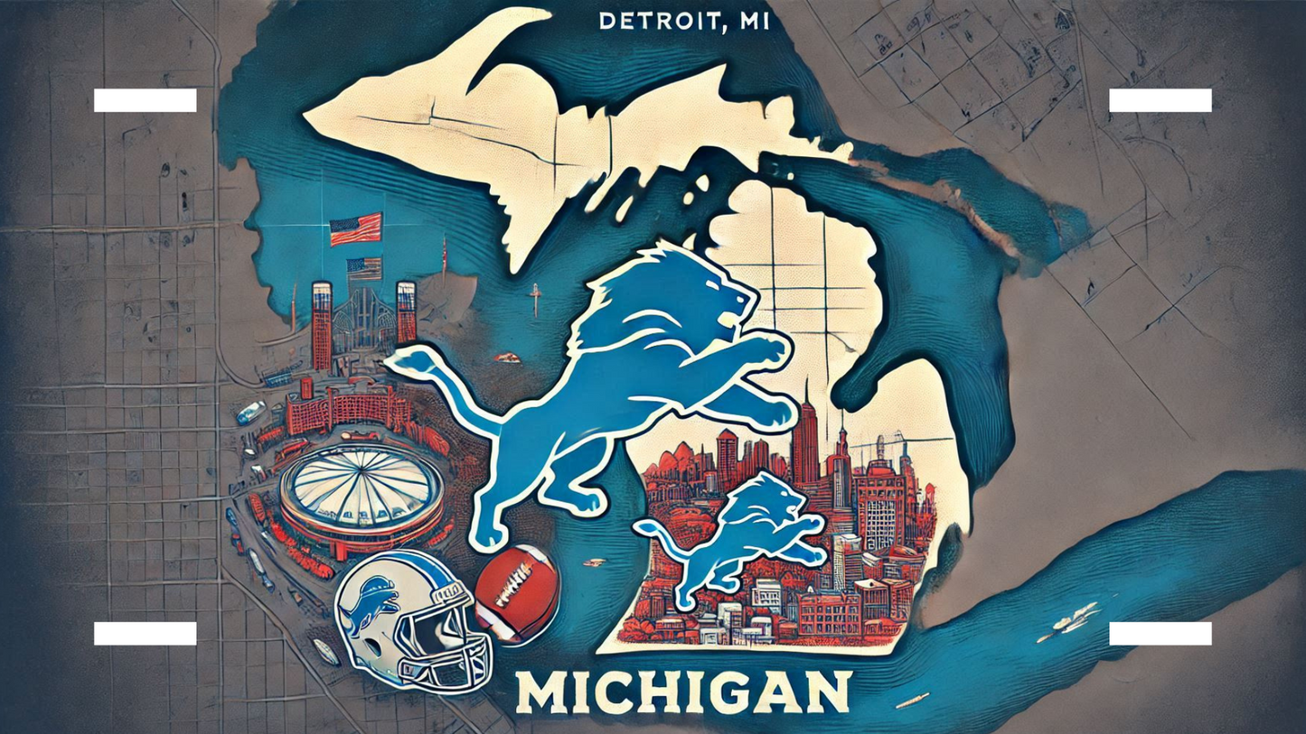 Michigan Lions Custom License Plate Design image 1