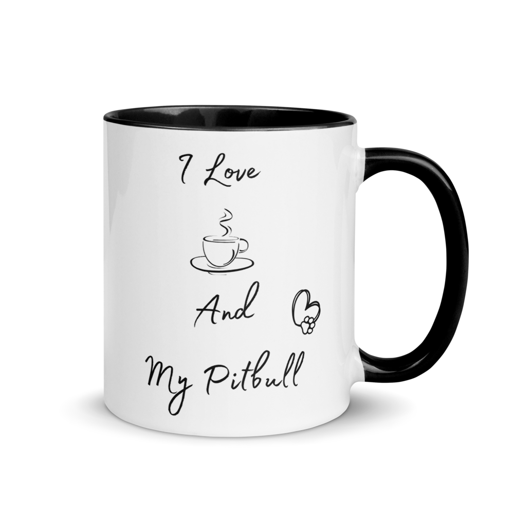 Loves Pitbull & Coffee - Colored Mug image 7