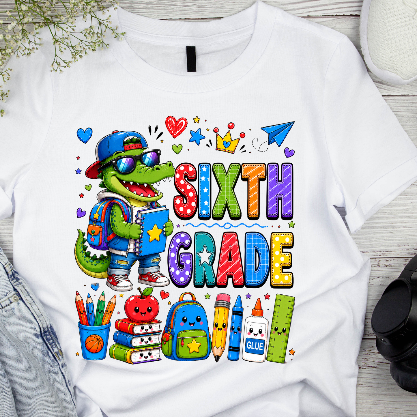 Cool Crocodile Back to School Kids T-Shirt