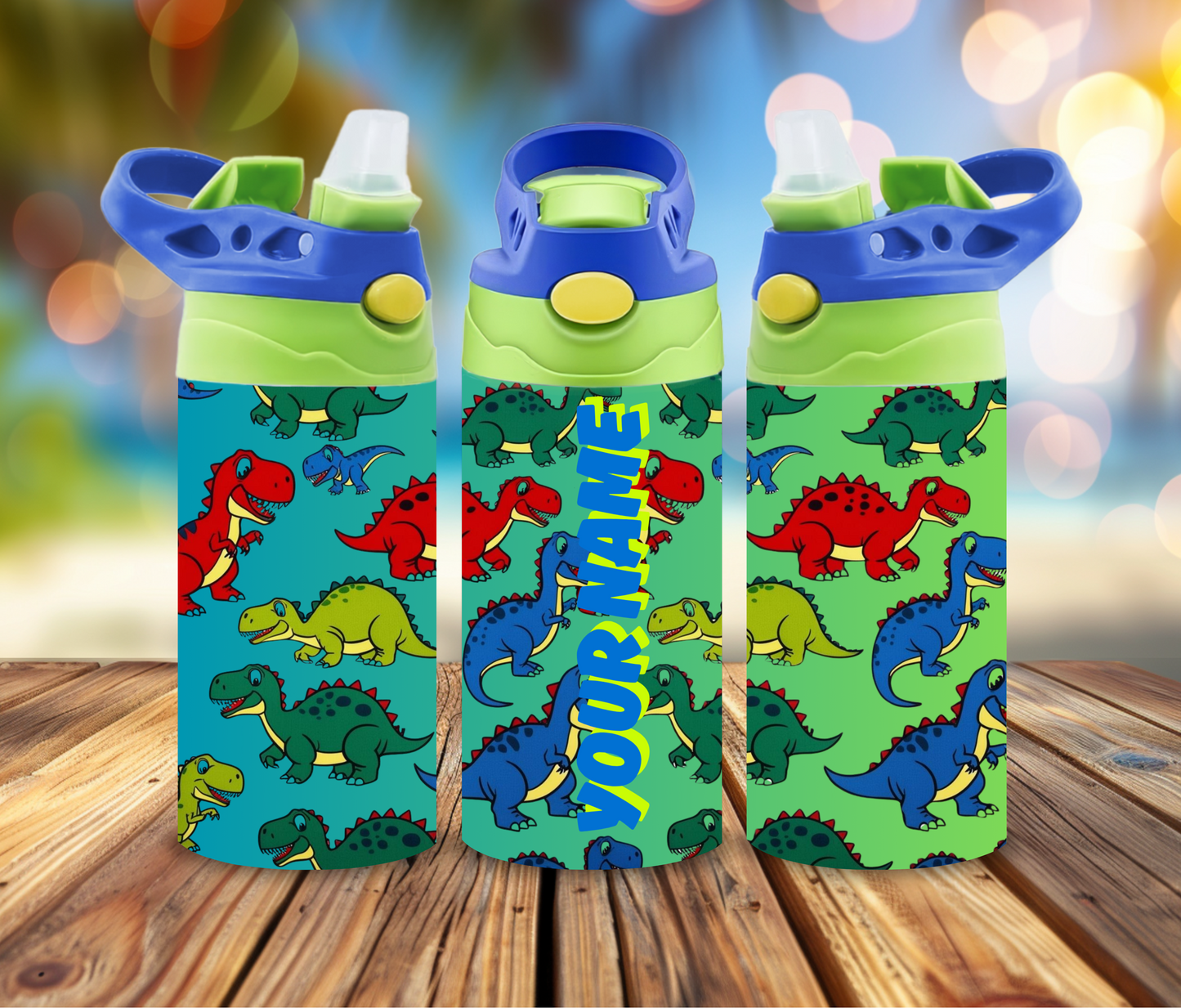 Personalized Dinosaur Kids Tumbler – 12 oz Kids Water Bottle