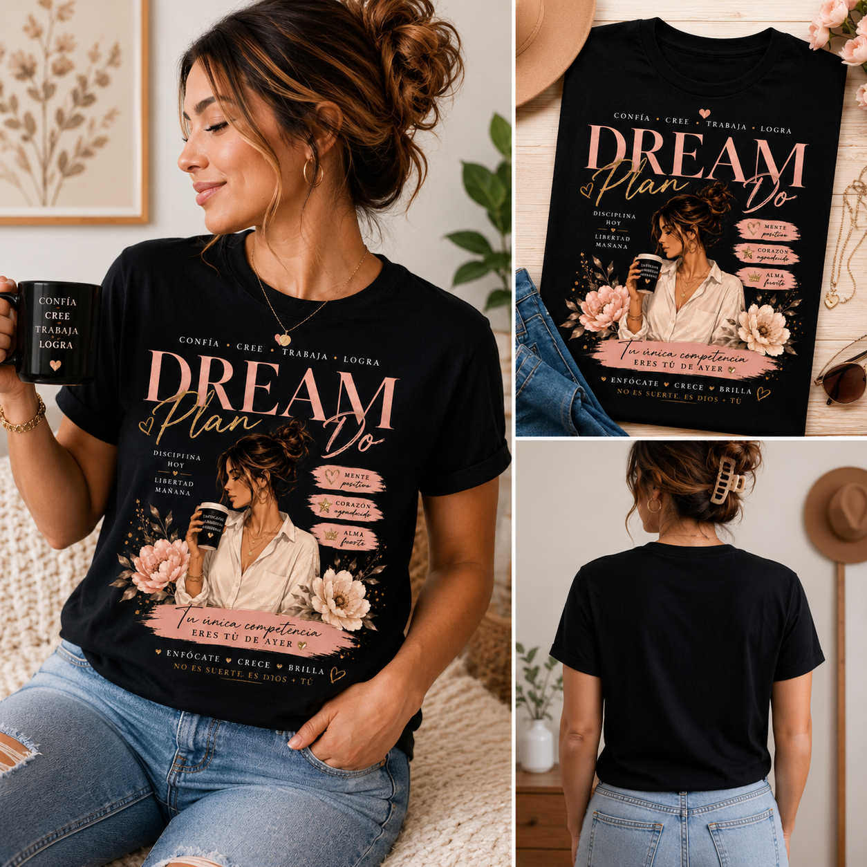 Dream • Plan • Do Inspirational Graphic T-Shirt