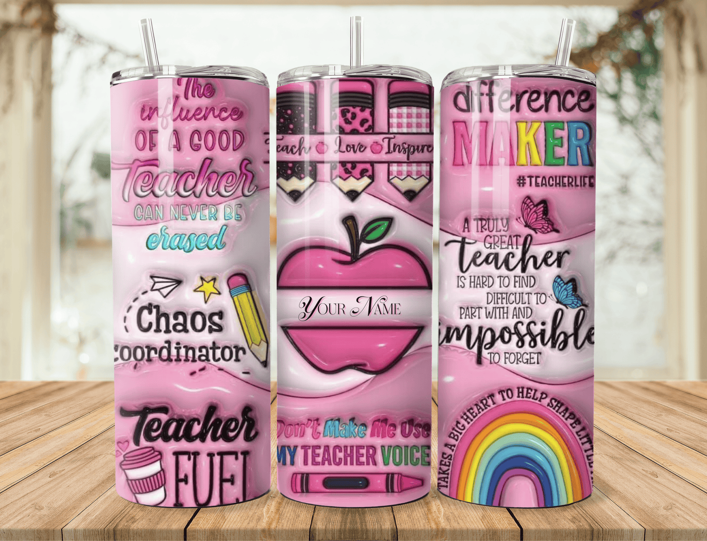 Teacher Stainless Steel Tumbler – Inspirational & Personalized Designs