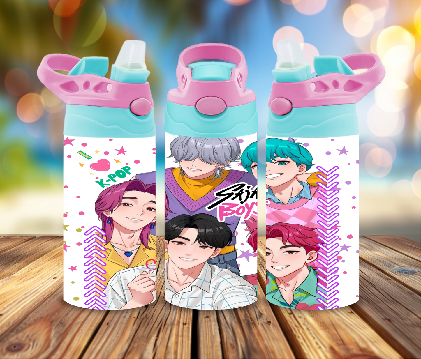 K-Pop Inspired Kids Tumbler – 12oz Stainless Steel Water Bottle