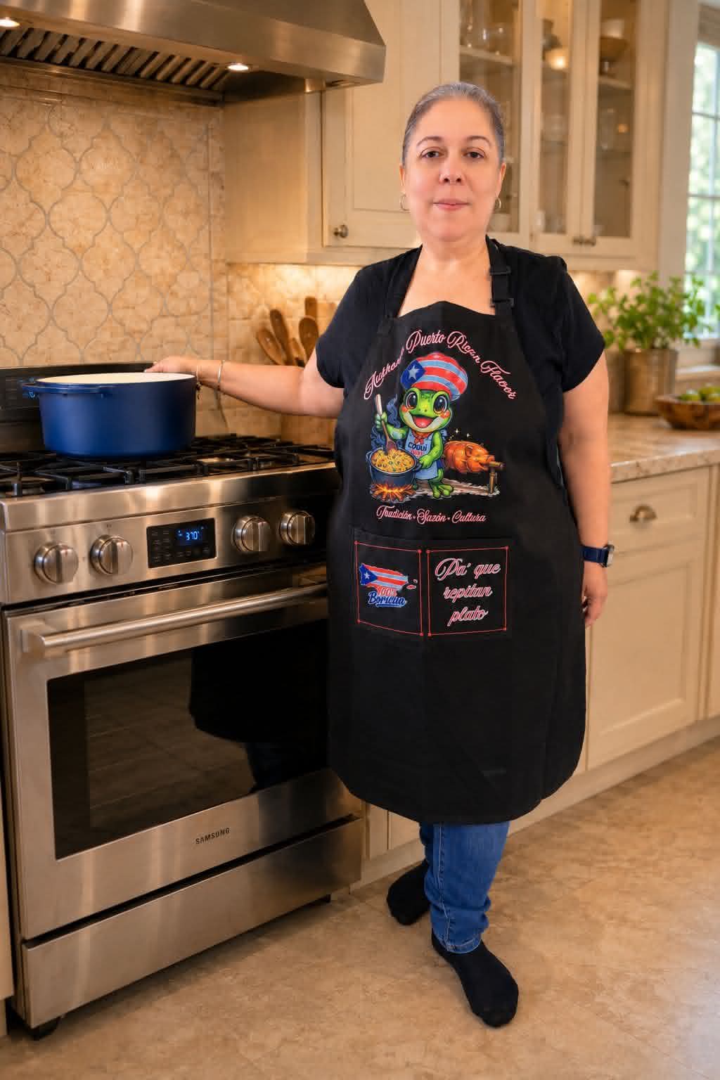 Authentic Puerto Rican Flavor Apron - Coqui Chef - Tradicion • Sazon • Cultura