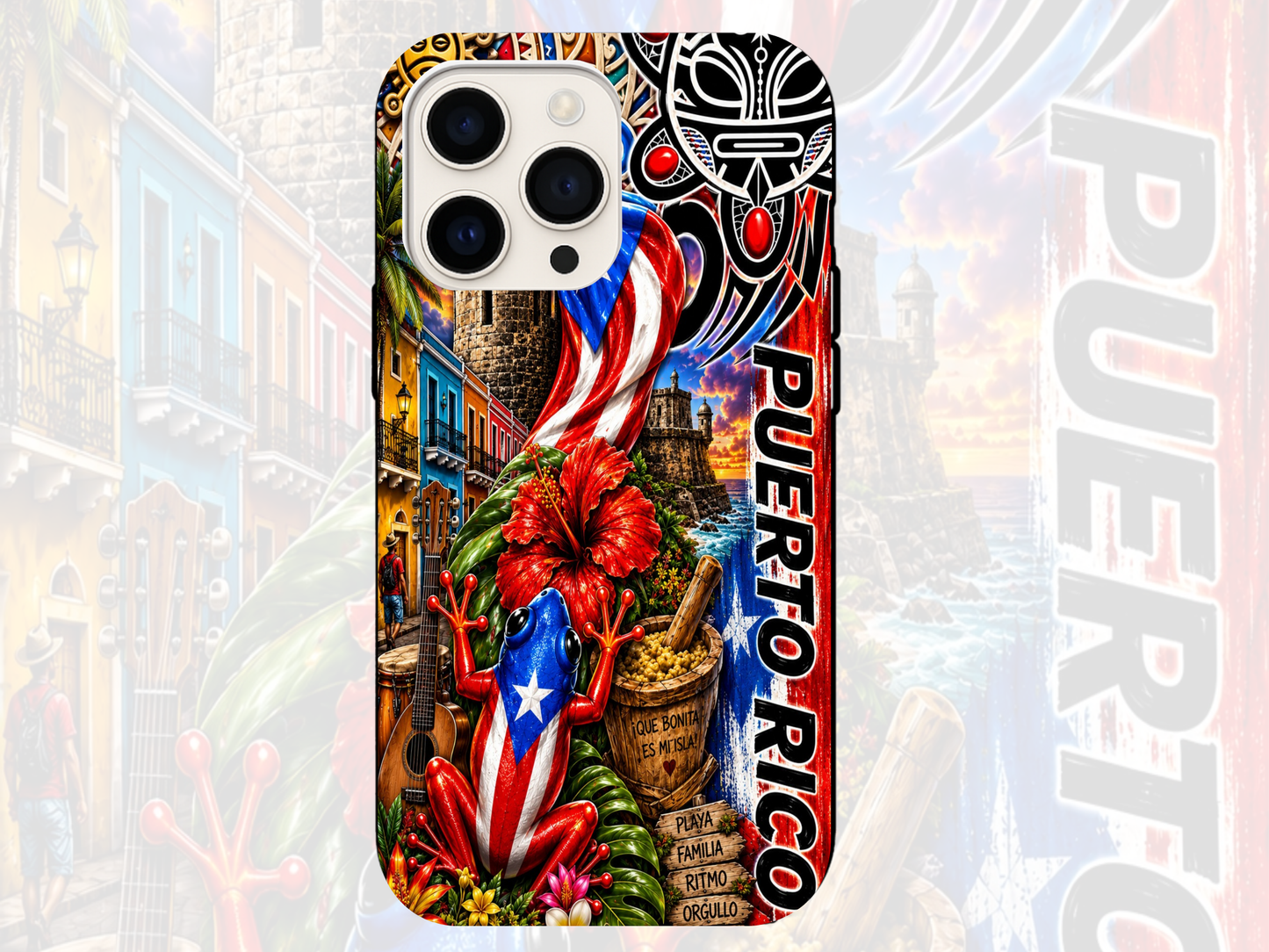 Puerto Rico Phone Case | Boricua Coquí Flag Tropical Protective Case