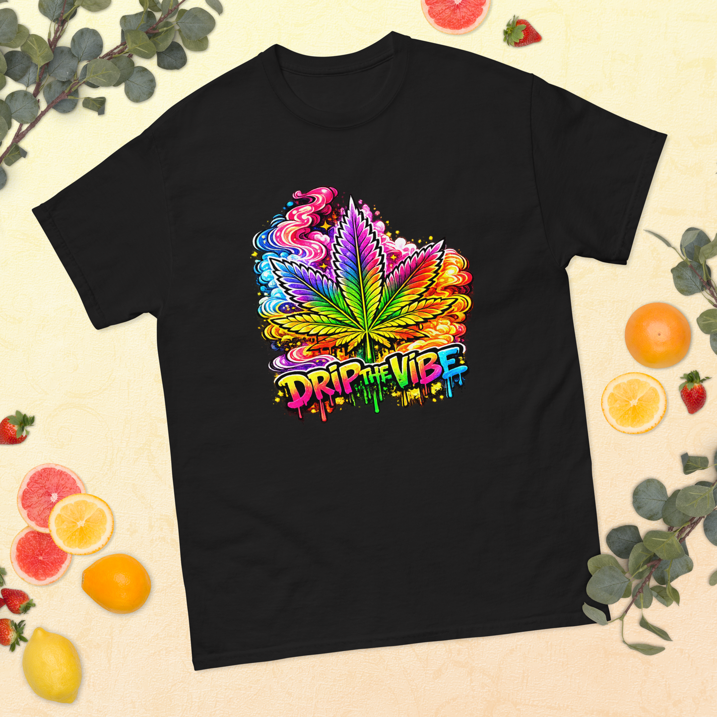 “Drip The Vibe” Unisex Graphic T-Shirt – Colorful Artistic Streetwear Design
