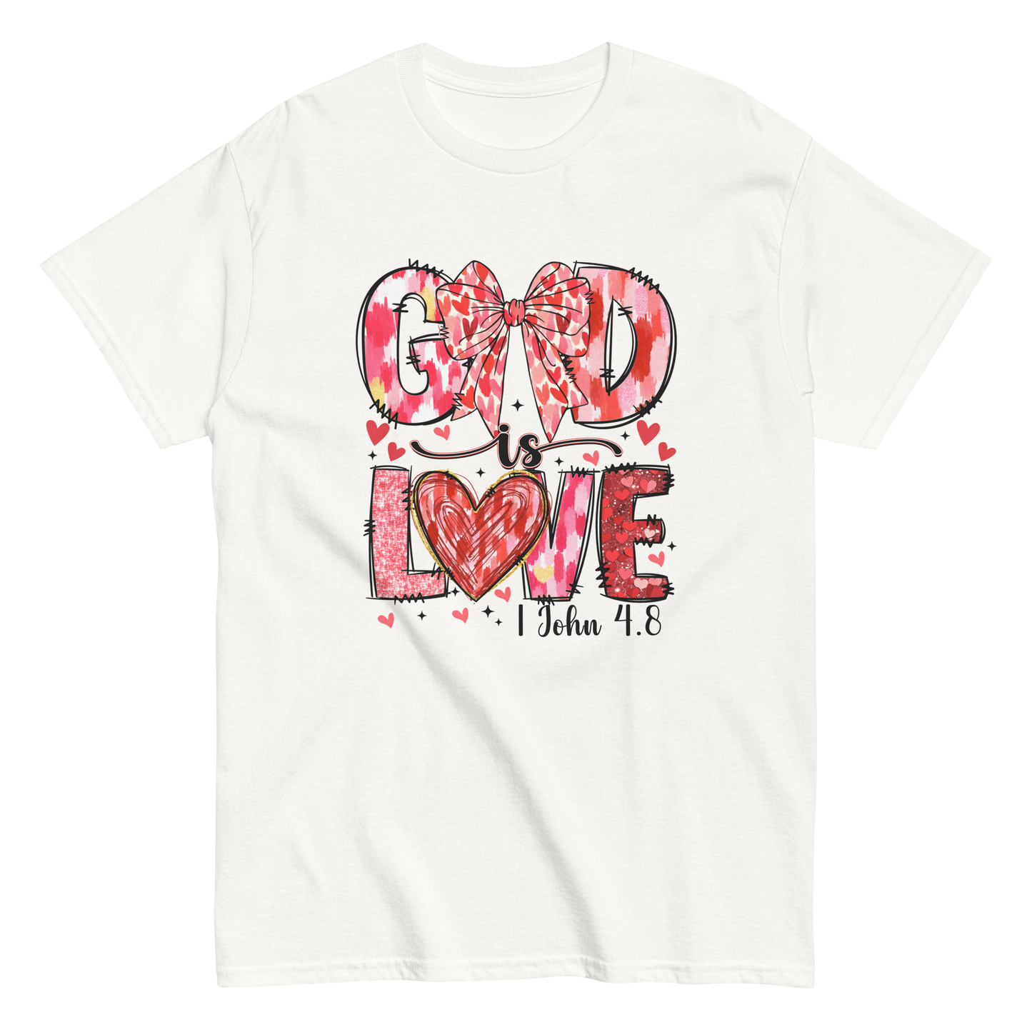 God Is Love Christian Valentine’s Day T-Shirt – 1 John 4:8