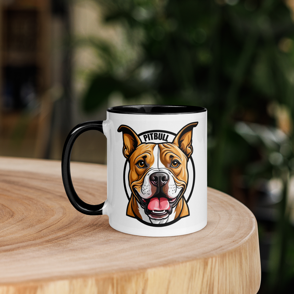 Loves Pitbull & Coffee - Colored Mug image 0