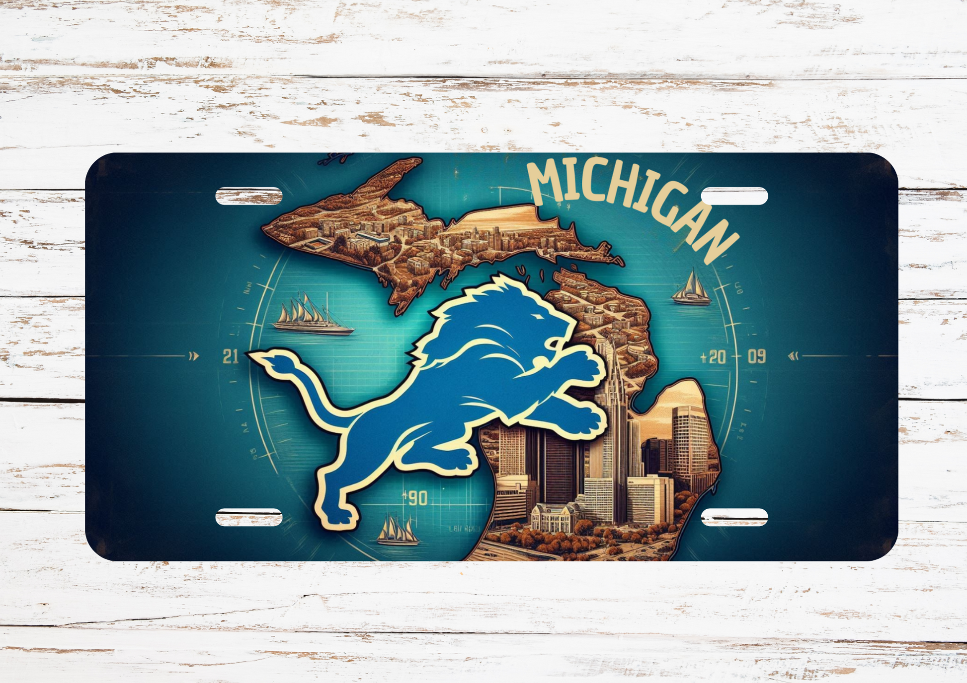 Detroit Lions Custom License Plate Design image 0