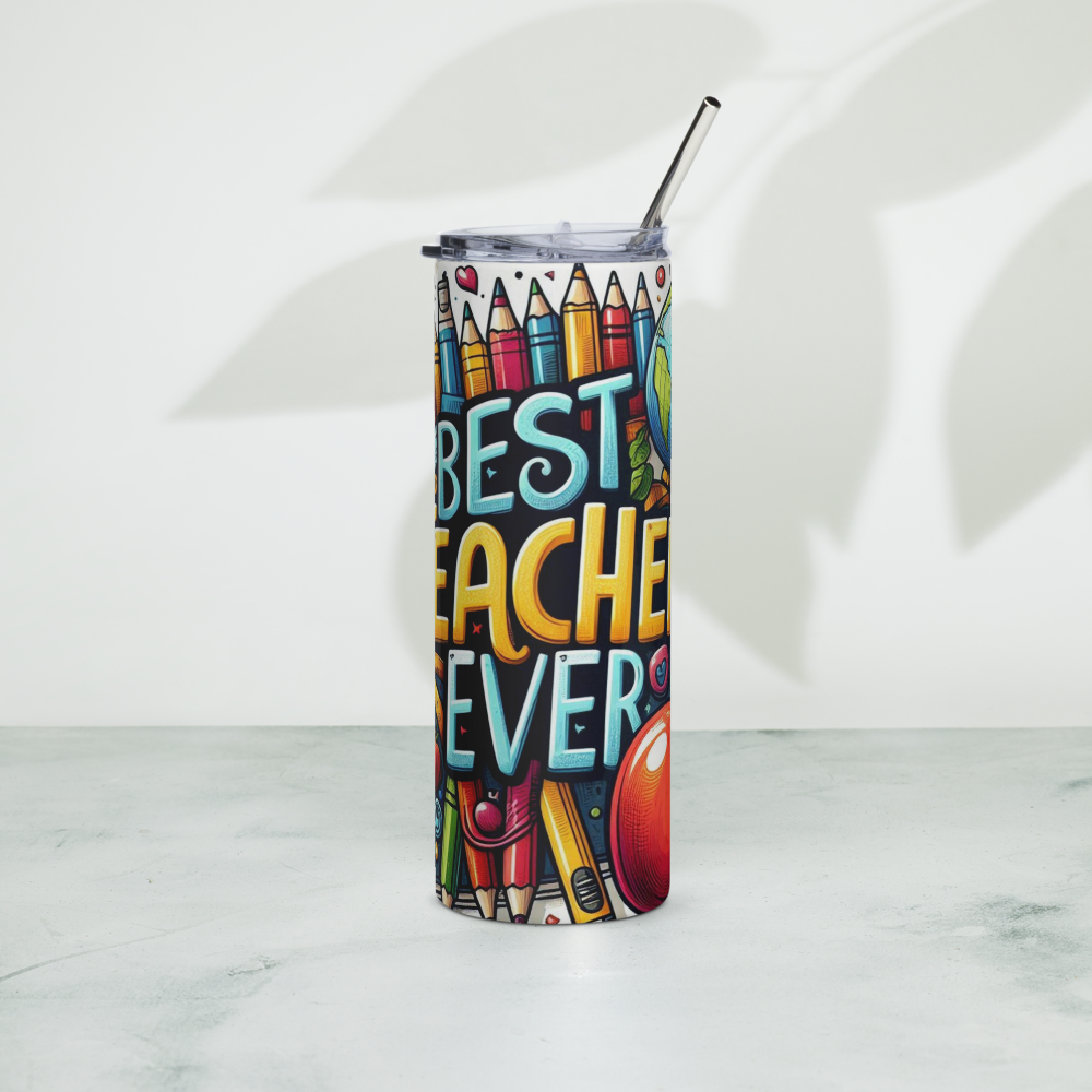 Best Teacher Ever Design Tumbler image 0
