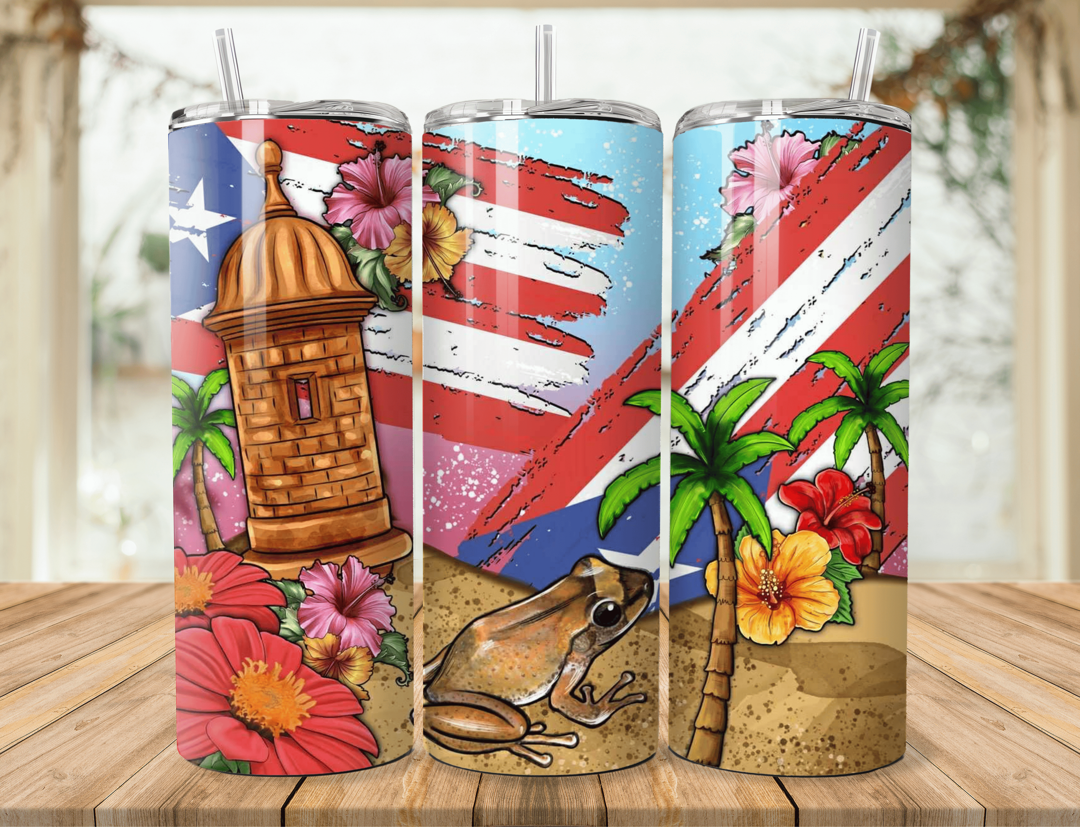 Tumbler Diseño Puerto Rico – 20oz