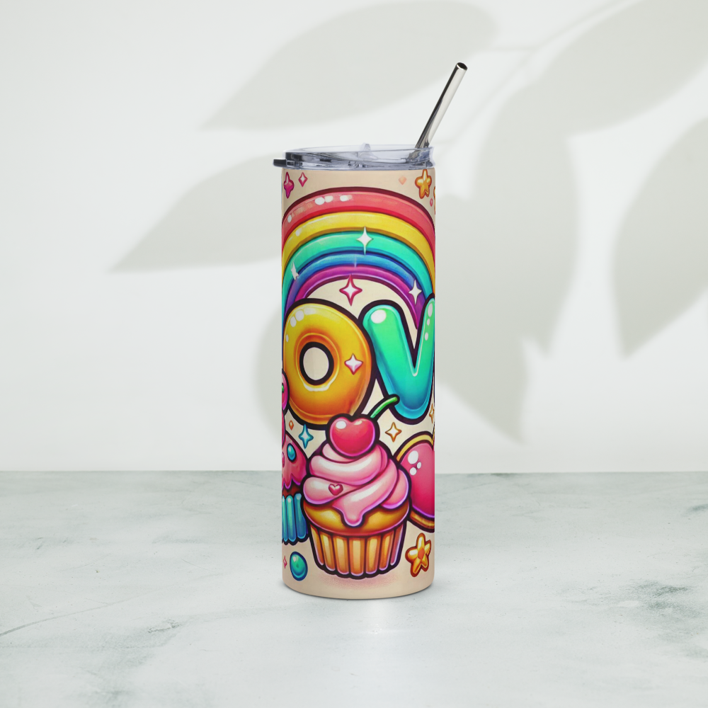 Love (Candy & Rainbow) Tumbler image 3