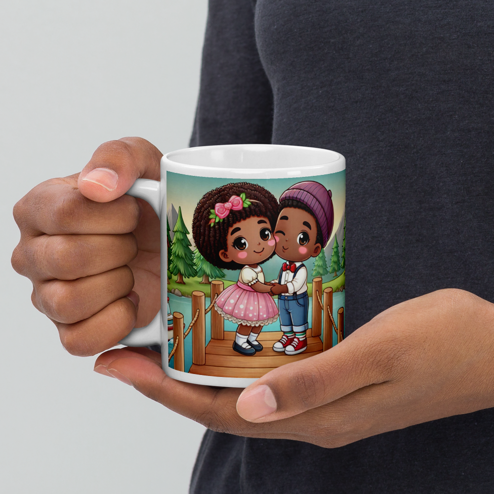 Couple On Dock - White Mug image 3
