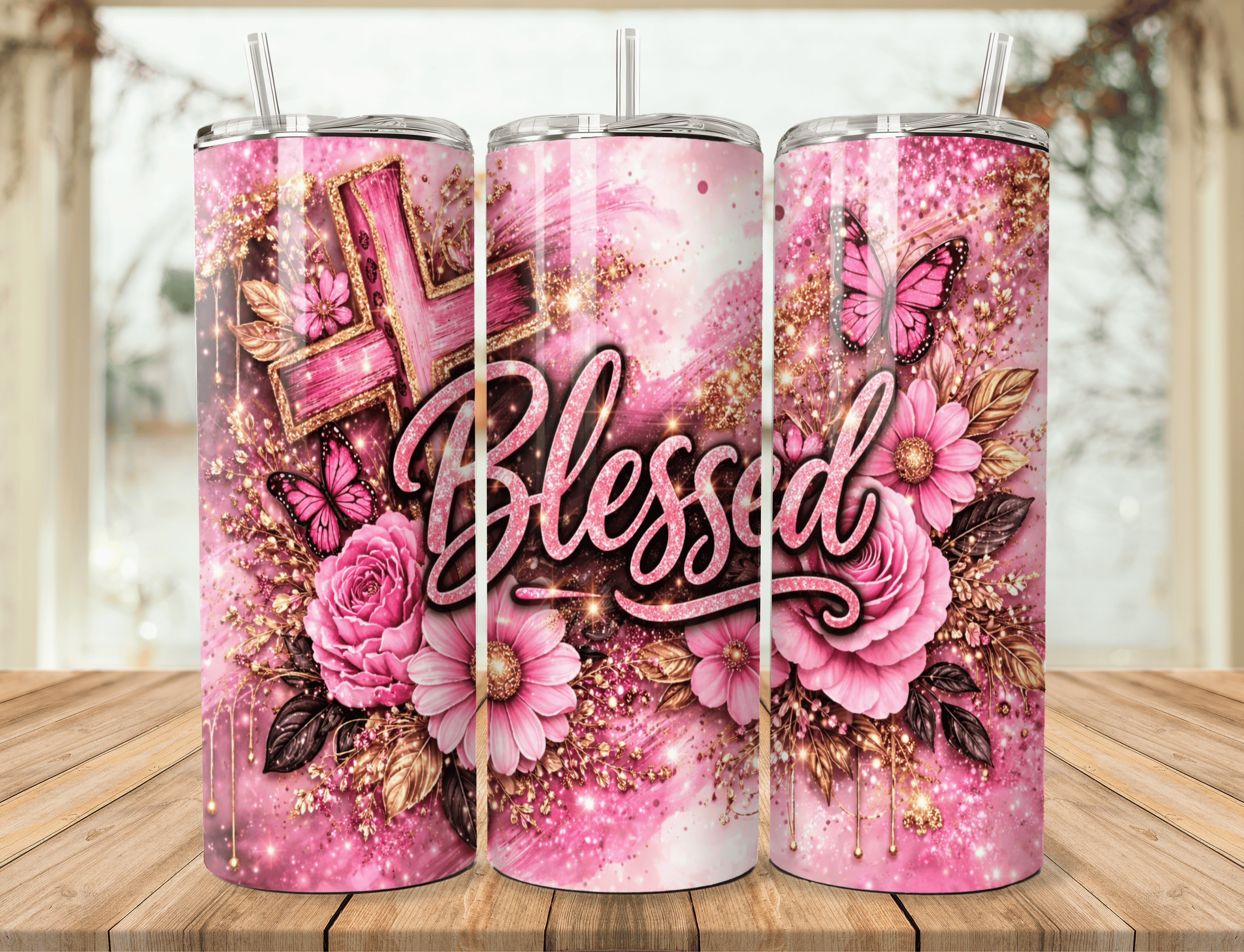 Blessed Mama Tumbler – 20oz Stainless Steel Christian Mom Cup