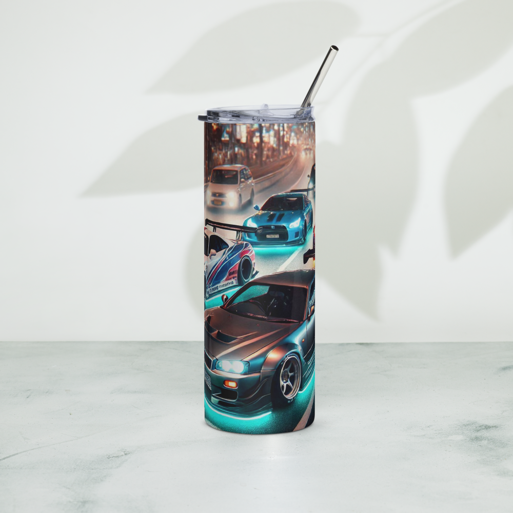 Racing Cars Metal Tumbler image 0