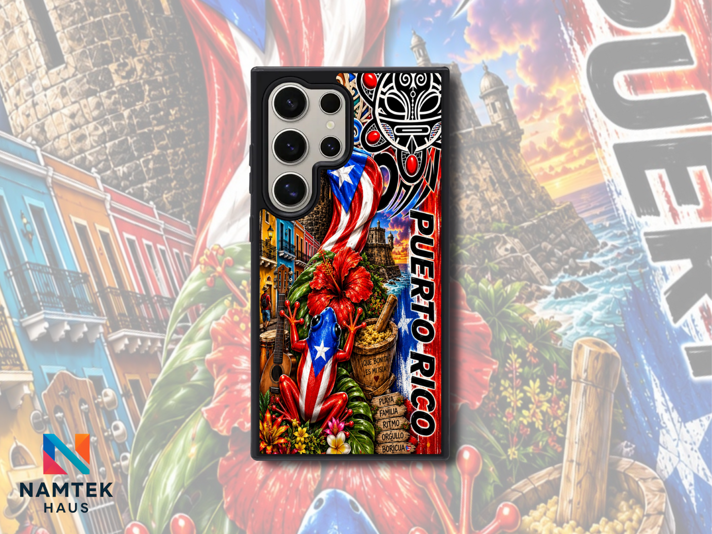 Puerto Rico Phone Case | Boricua Coquí Flag Tropical Protective Case