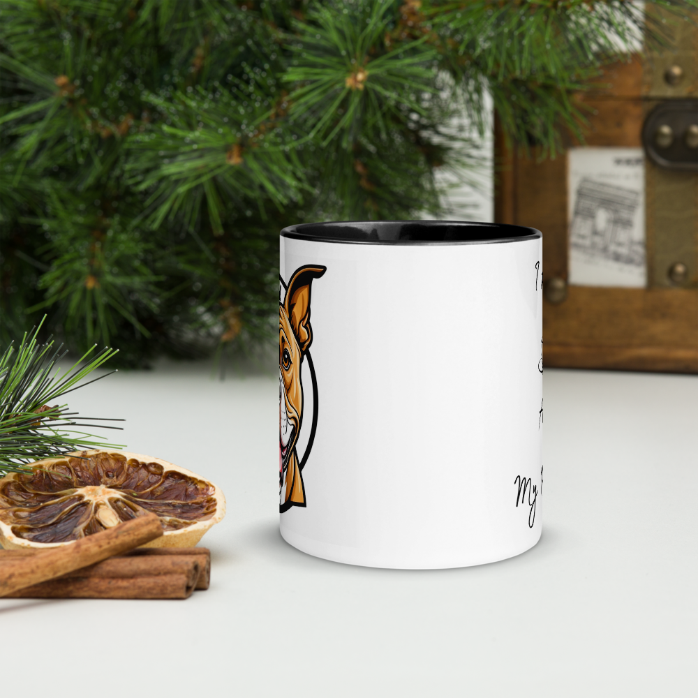 Loves Pitbull & Coffee - Colored Mug image 4
