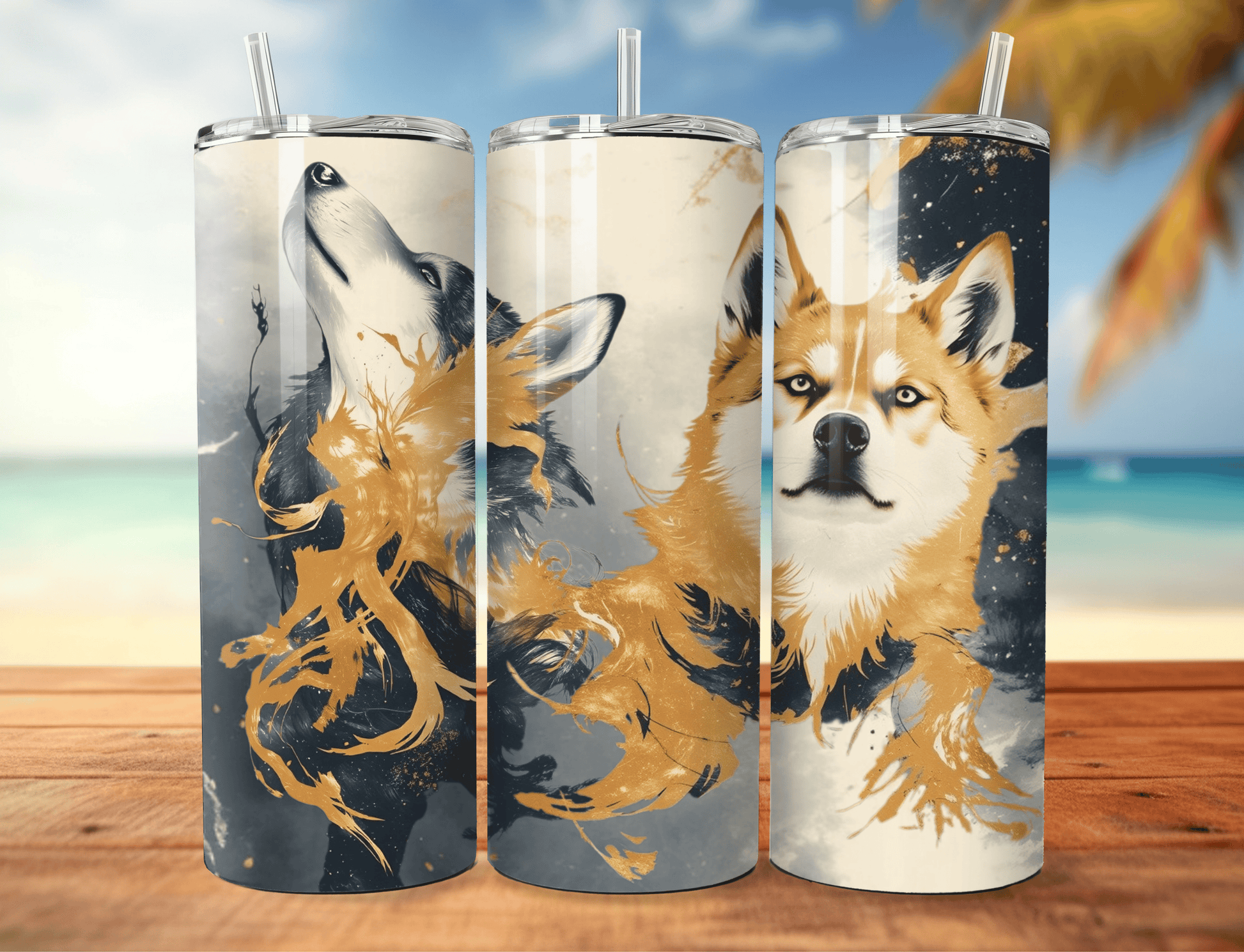 Syberian Husky Tumbler image 0