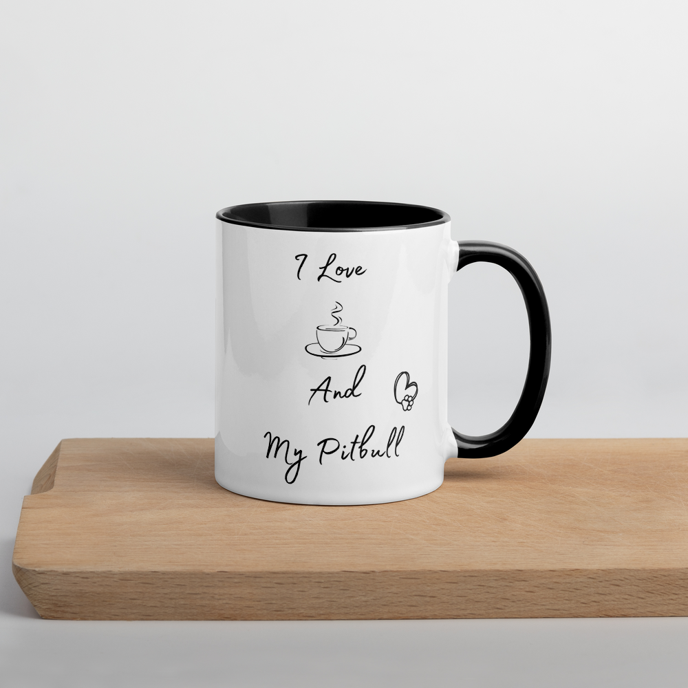Loves Pitbull & Coffee - Colored Mug image 6