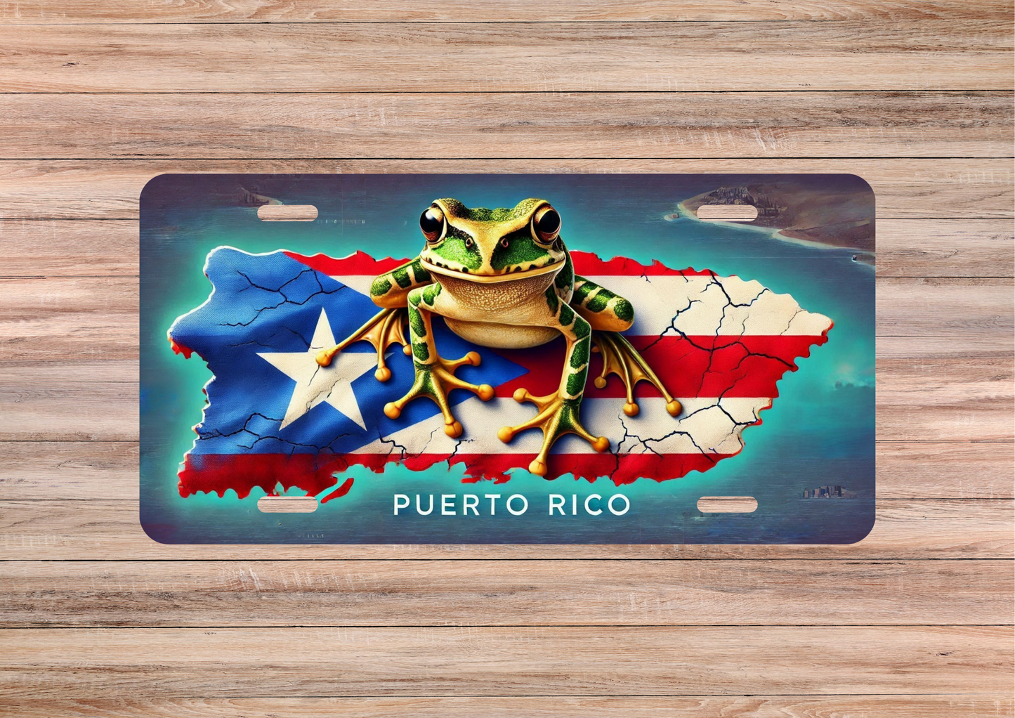 Puerto Rico Map Licence Plate image 0