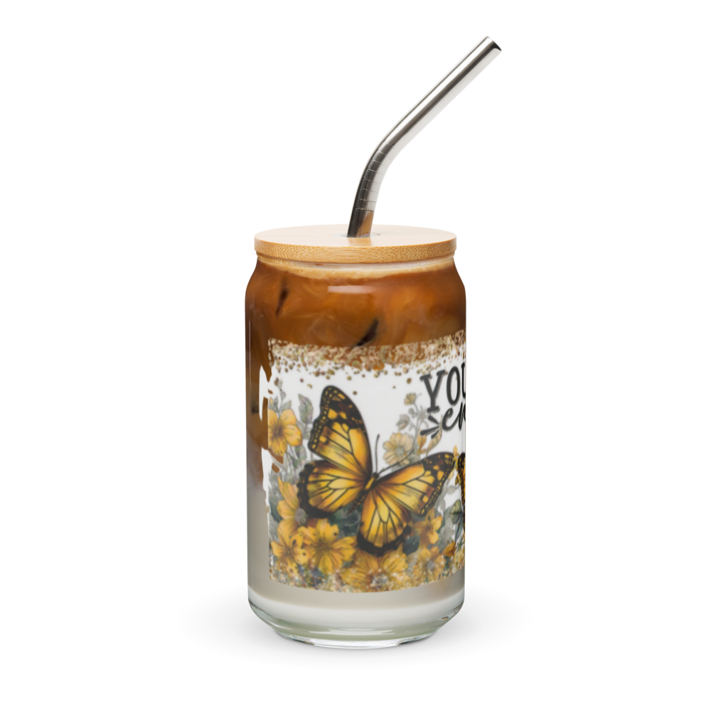 You Are Enough Glass Cup w/Lid image 2