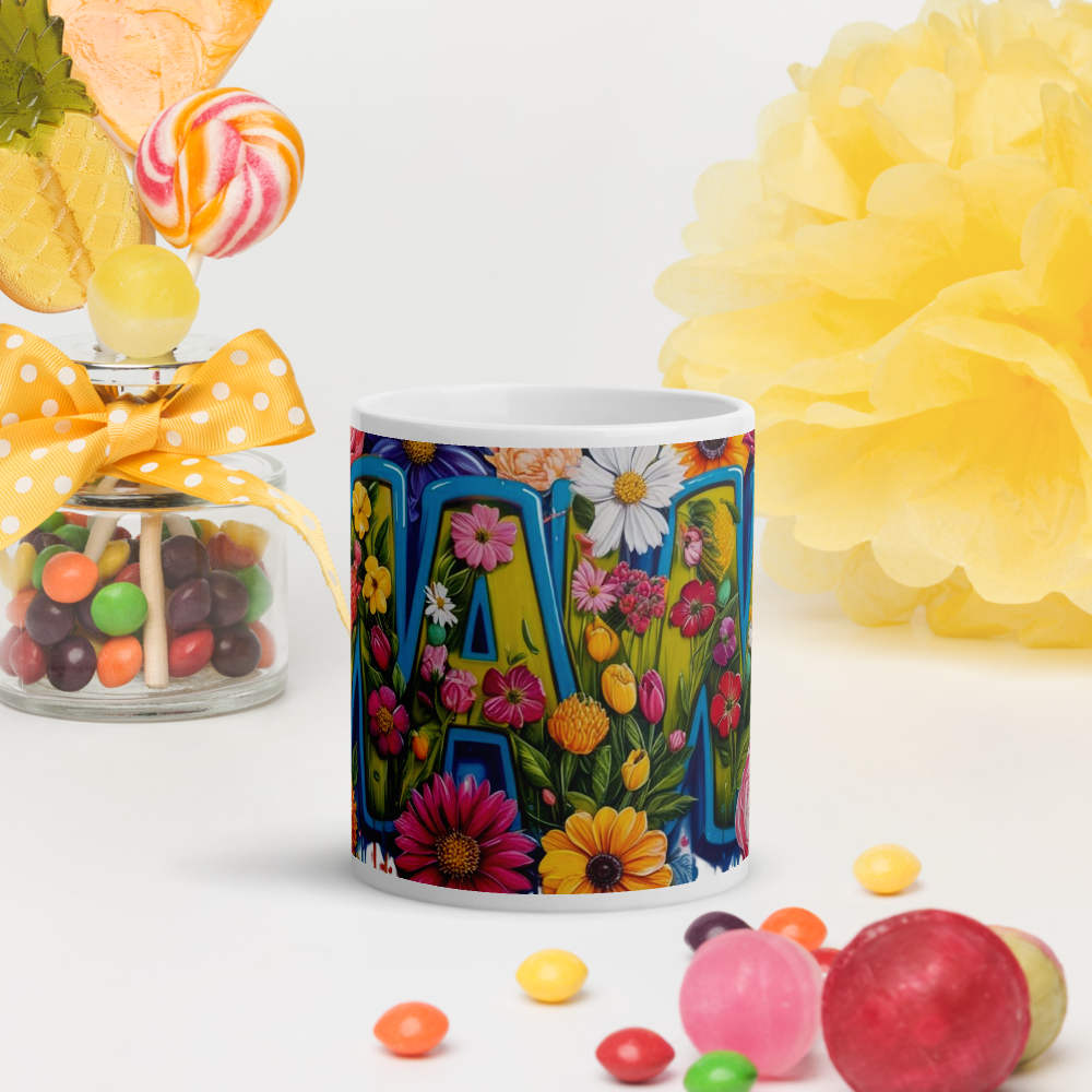 Mama Floral - White Mug image 3