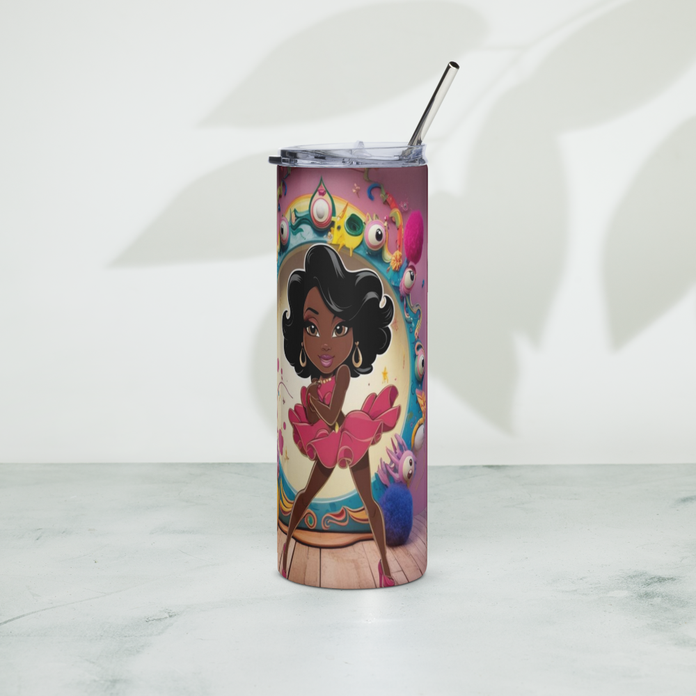 Her Power, Her Voice Metal Tumbler image 1