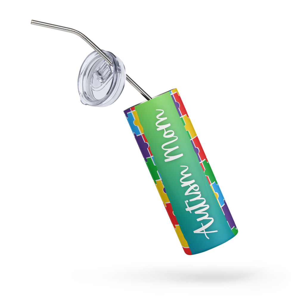 Proud Mom of Autistic Child Metal Tumbler image 3