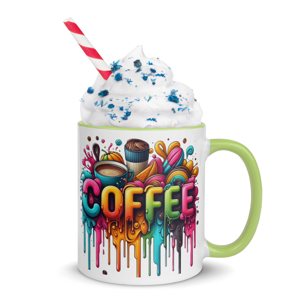 Coffee (Dripping Colors) - Colored Mug image 2