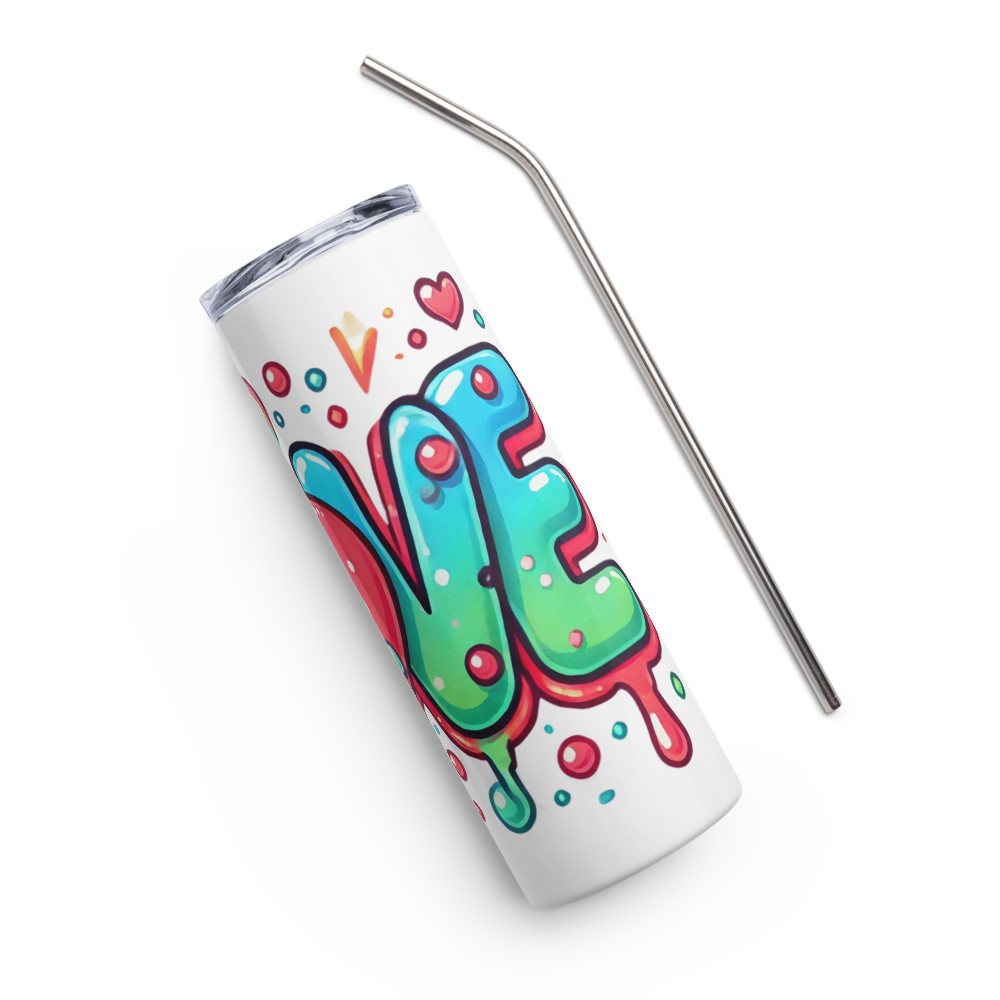 Love (Dripping Colors Design) Tumbler image 9