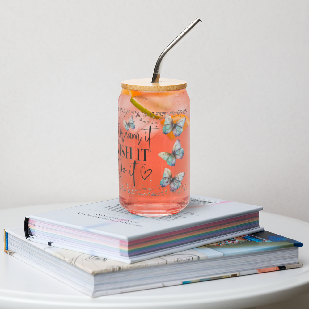 Dream It, Wish It, Do It Glass Cup w/Lid image 7