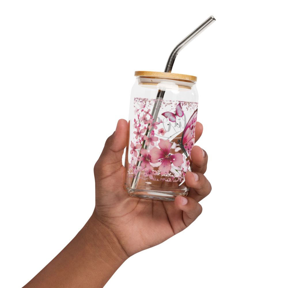 Believe Glass Cup w/Lid image 4