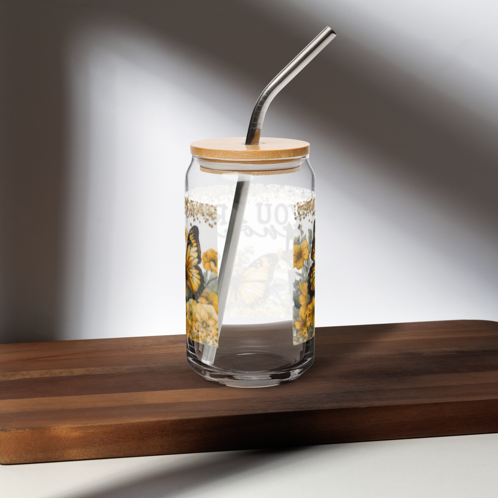 You Are Enough Glass Cup w/Lid image 4