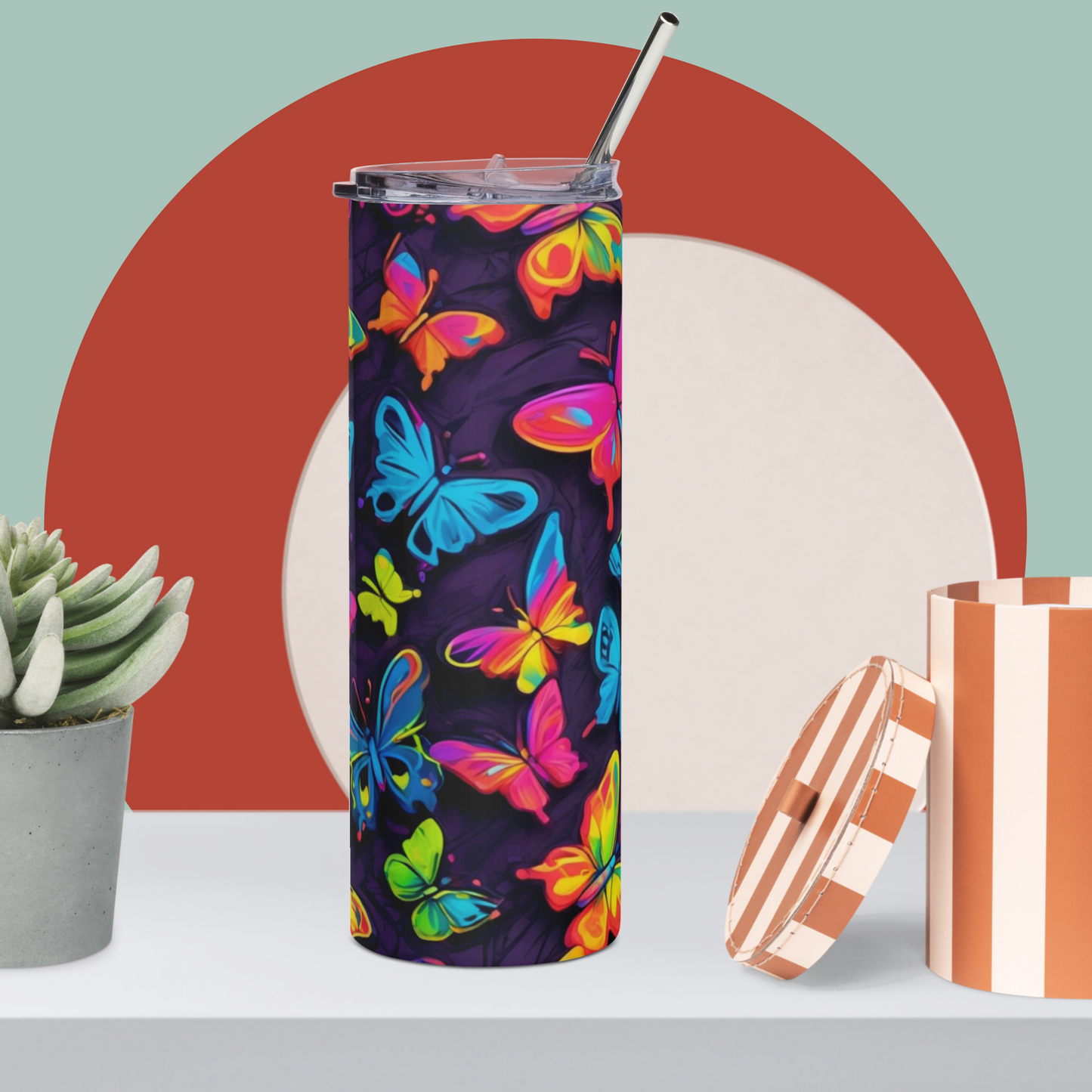 Butterfly Metal Tumbler image 0