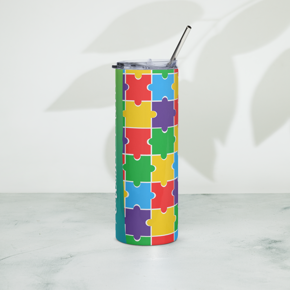 Proud Mom of Autistic Child Metal Tumbler image 1