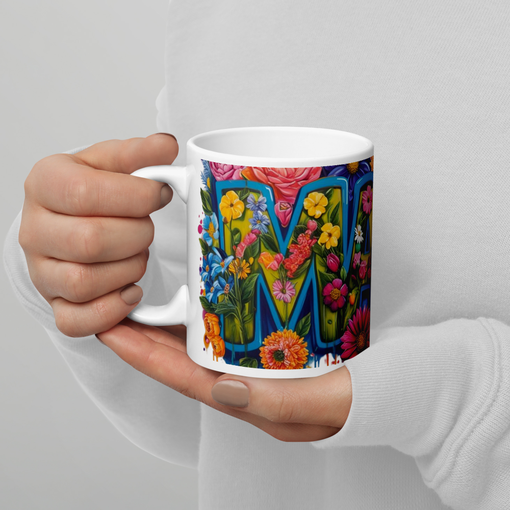 Mama Floral - White Mug image 1
