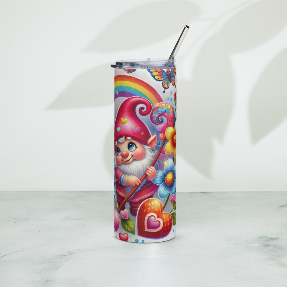 Valentine Blue and Red Gnomes Tumbler image 6