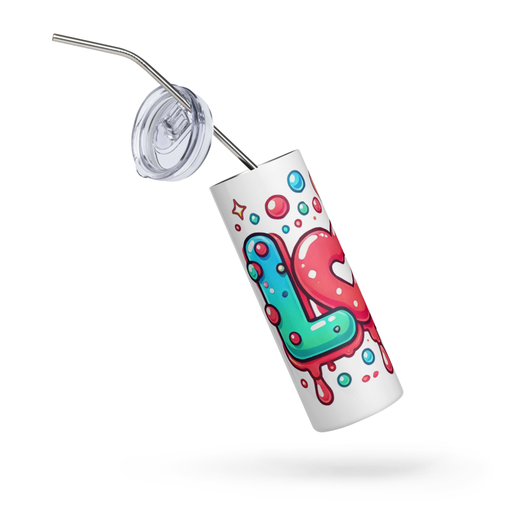 Love (Dripping Colors Design) Tumbler image 5