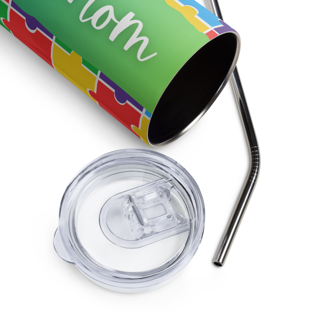 Proud Mom of Autistic Child Metal Tumbler image 2