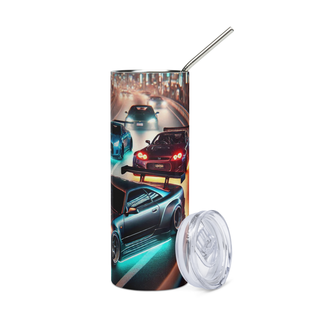 Racing Cars Metal Tumbler image 1