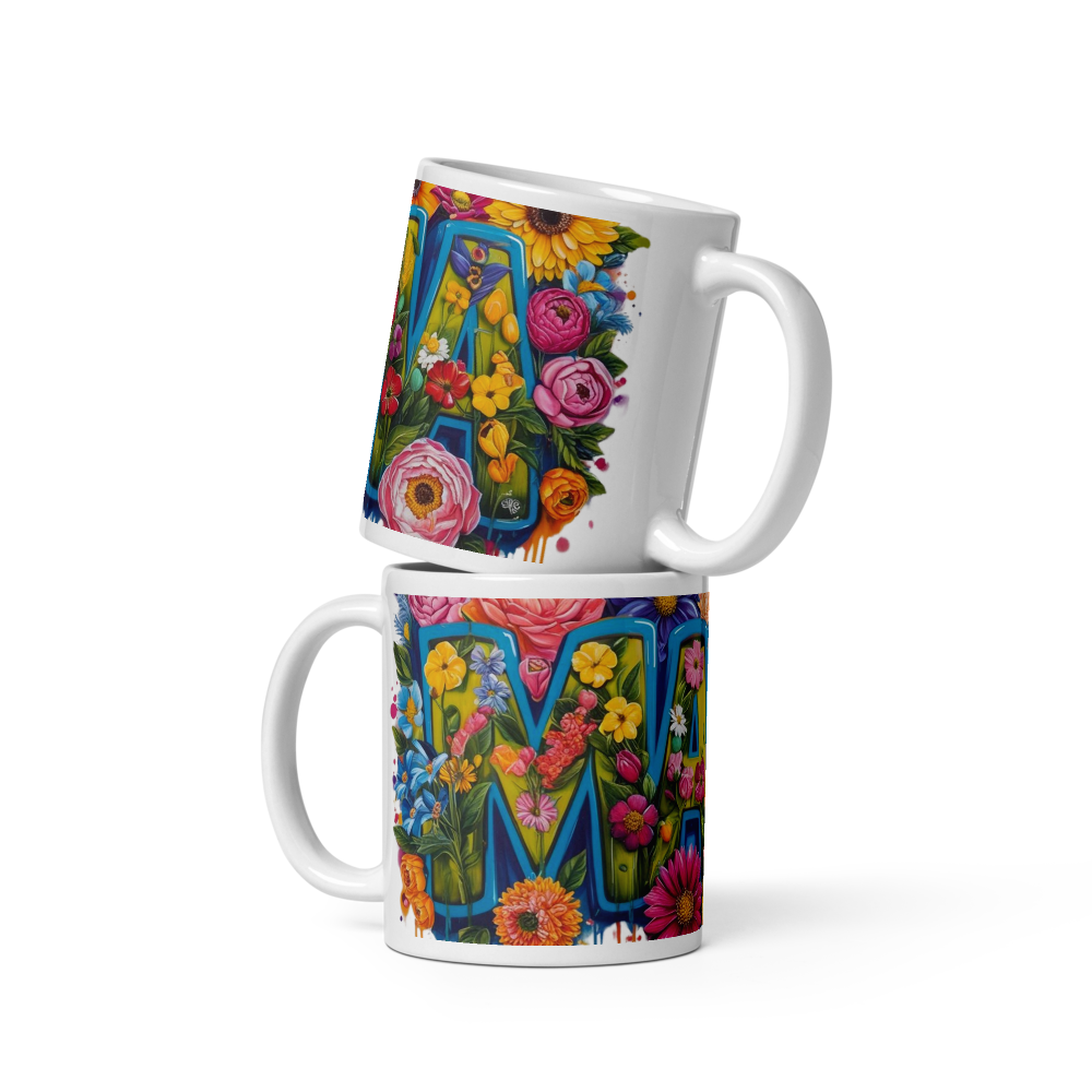 Mama Floral - White Mug image 5