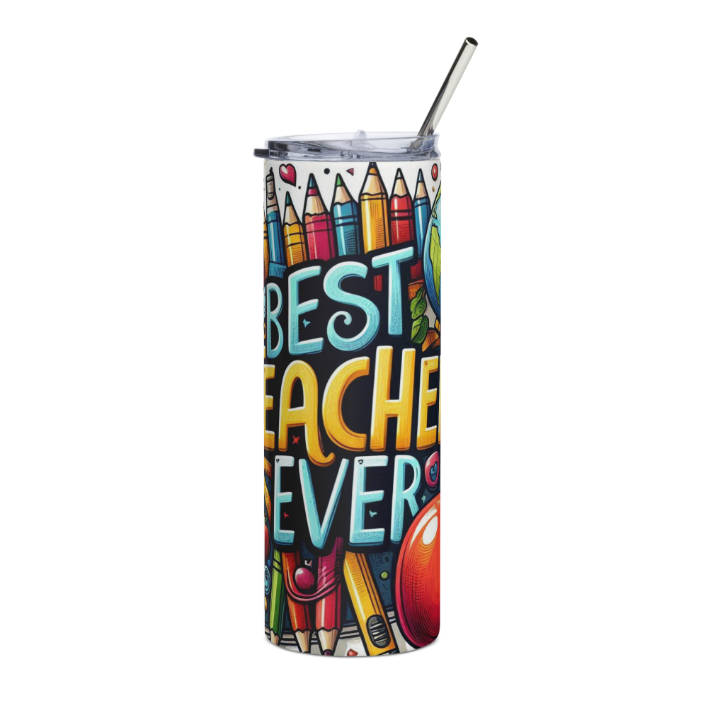 Best Teacher Ever Design Tumbler image 3