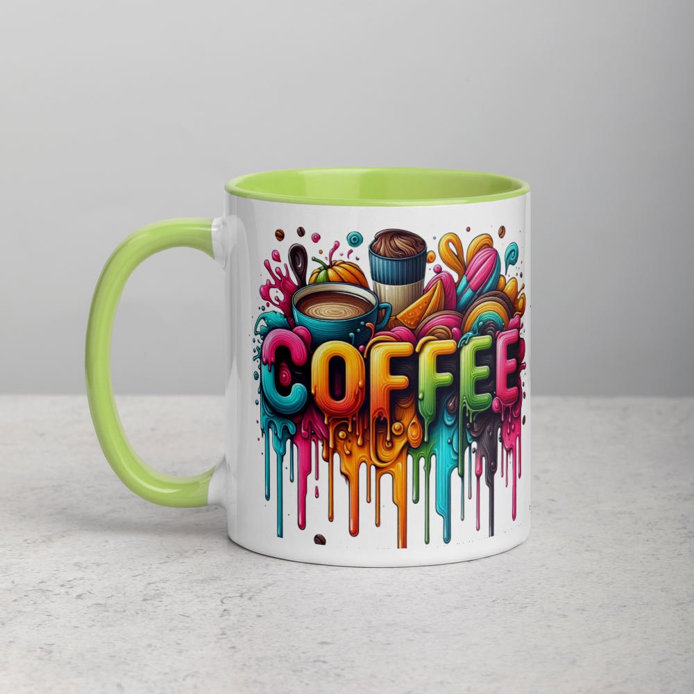 Coffee (Dripping Colors) - Colored Mug image 6