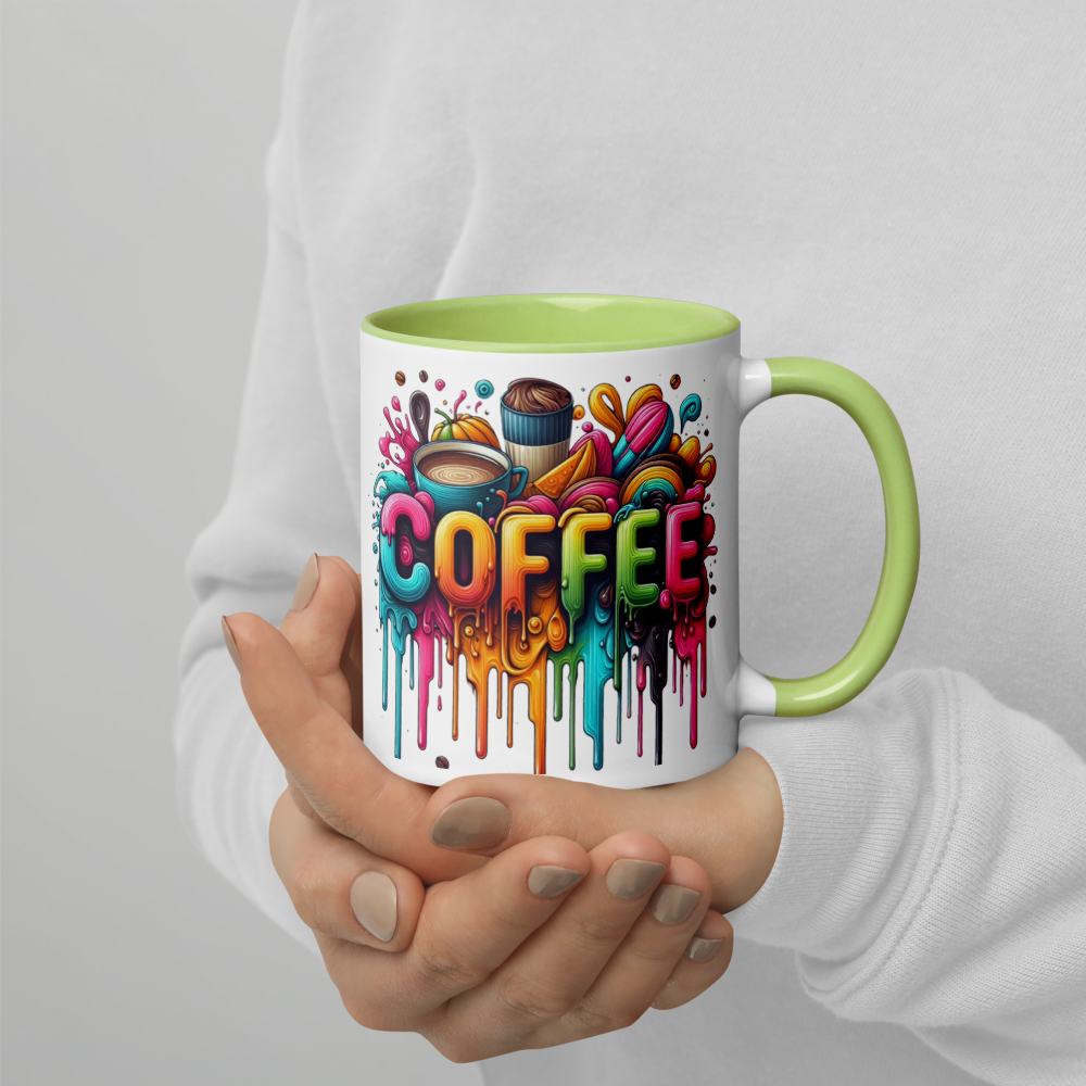 Coffee (Dripping Colors) - Colored Mug image 4