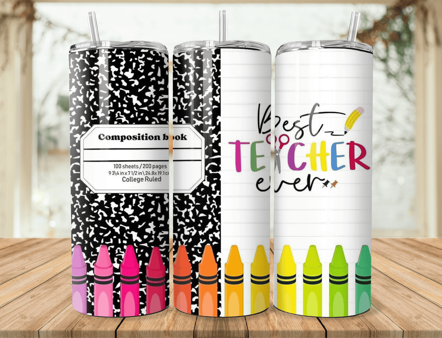 Teacher-Themed Stainless Steel Tumbler – Thoughtful & Colorful Gift
