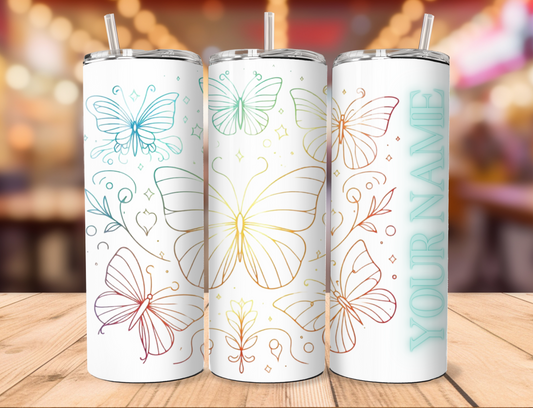 Personalized Butterfly Tumbler