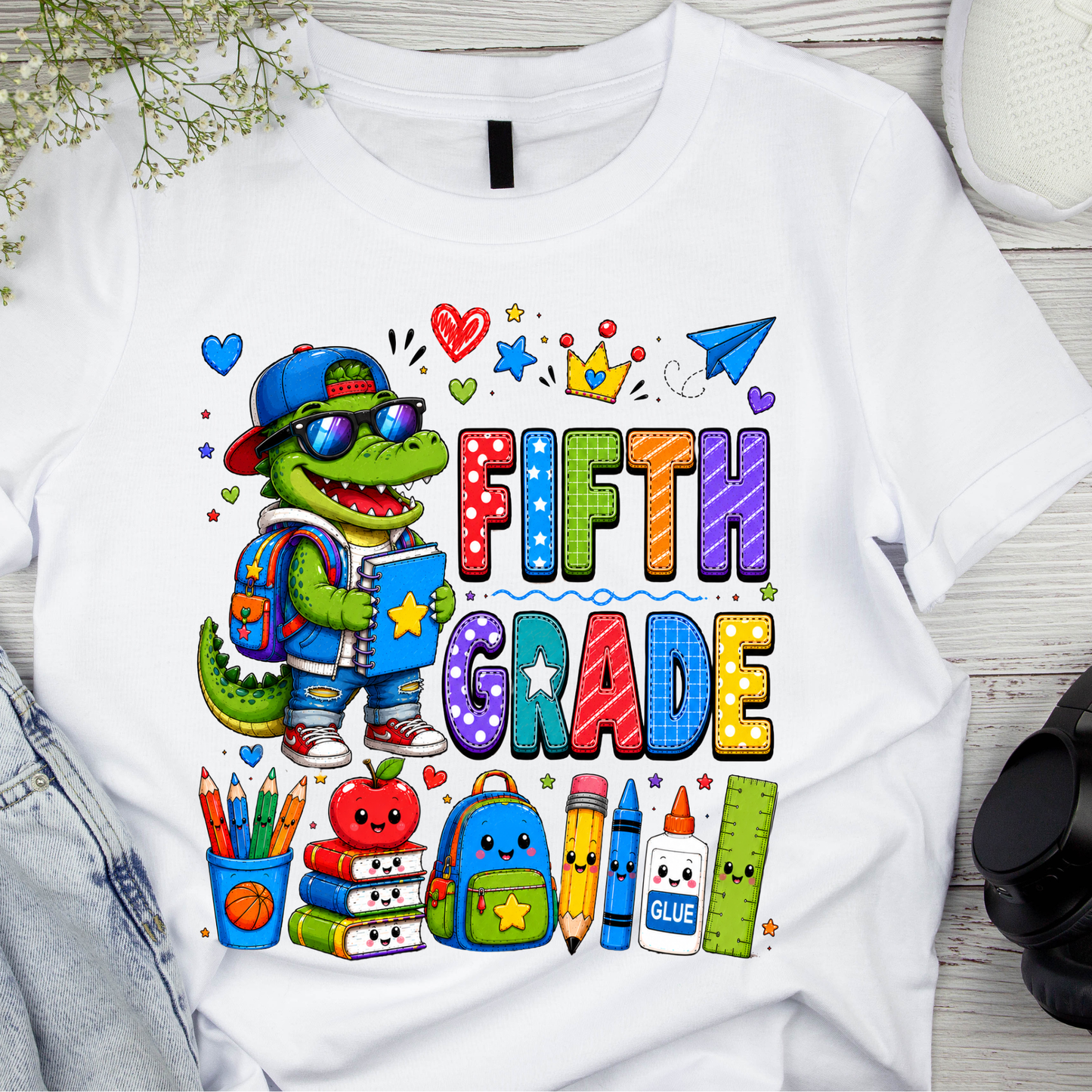 Cool Crocodile Back to School Kids T-Shirt