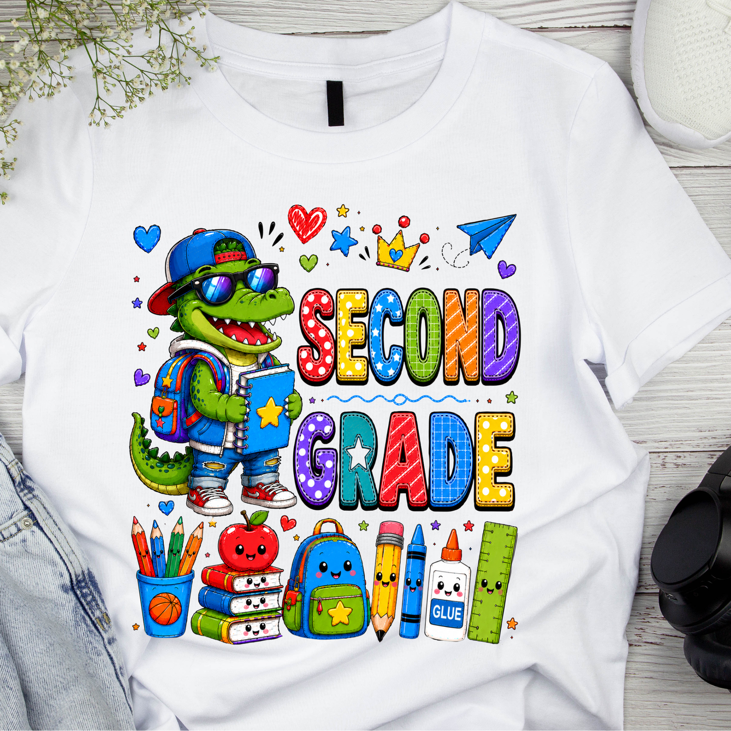 Cool Crocodile Back to School Kids T-Shirt