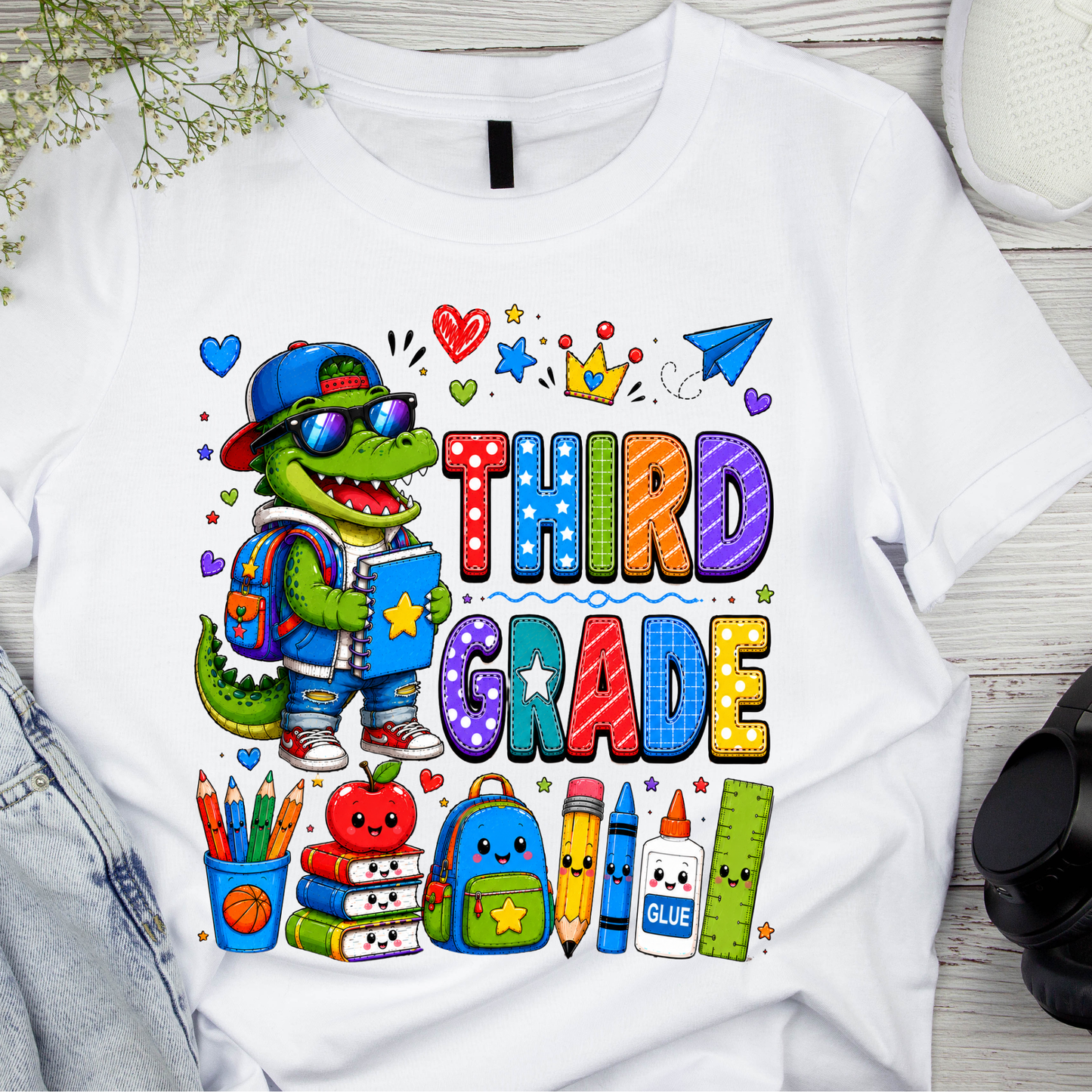 Cool Crocodile Back to School Kids T-Shirt