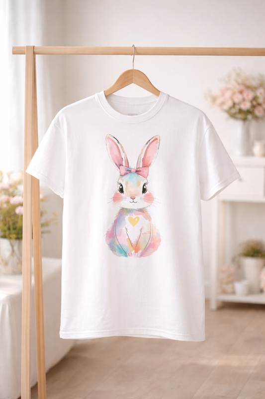 Pastel Easter Bunny T-Shirt – Cute Spring Rabbit Graphic Tee